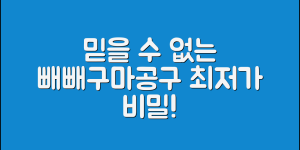 믿을 수 없는 빼빼구마공구 가격의 비밀!