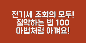 원룸 전기세 조회 방법 및 절약 전략 총정리 (+요금 구조, 납부 방법 등)