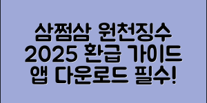 삼쩜삼 프리랜서 원천징수 2025 (+환급, 사용법, 앱 다운로드 등)